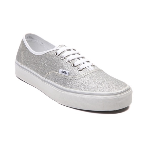 Vans Shoes - Silver Glitter Vans!